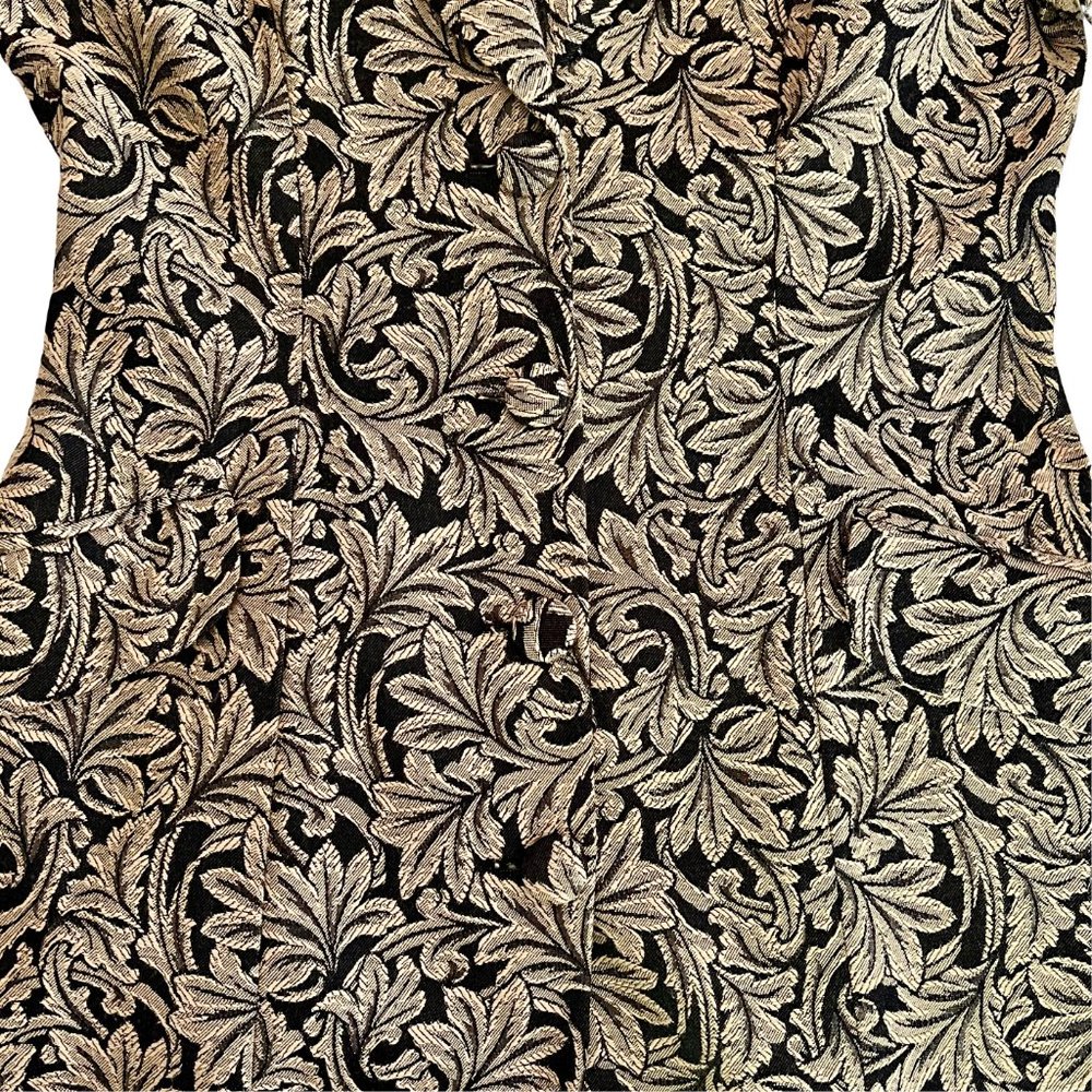 Nina K - David Cline Vintage '80s-'90s Brocade Jacquard Blazer size M - Picture 8 of 13